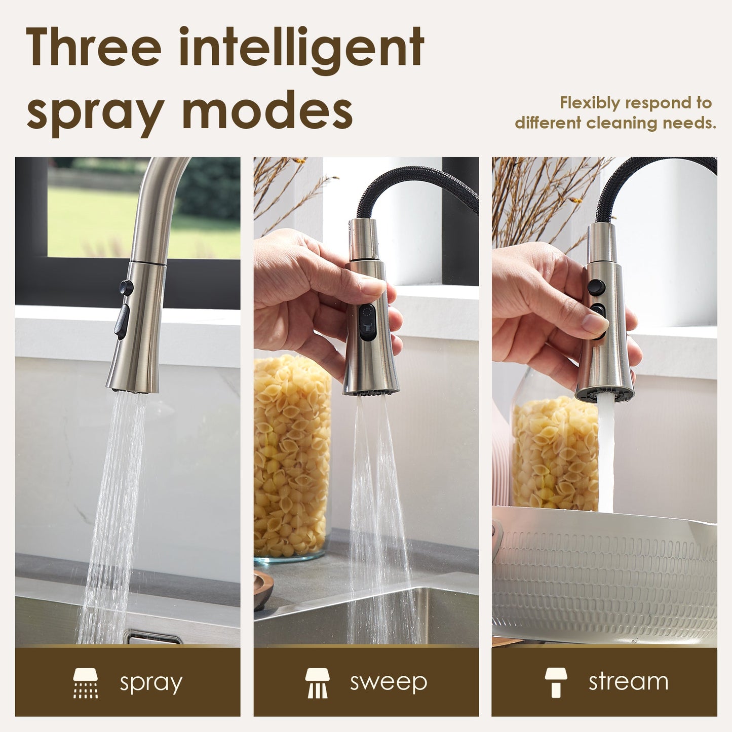 Oribe Single-Handle Kitchen Faucet with Pull Down Sprayer