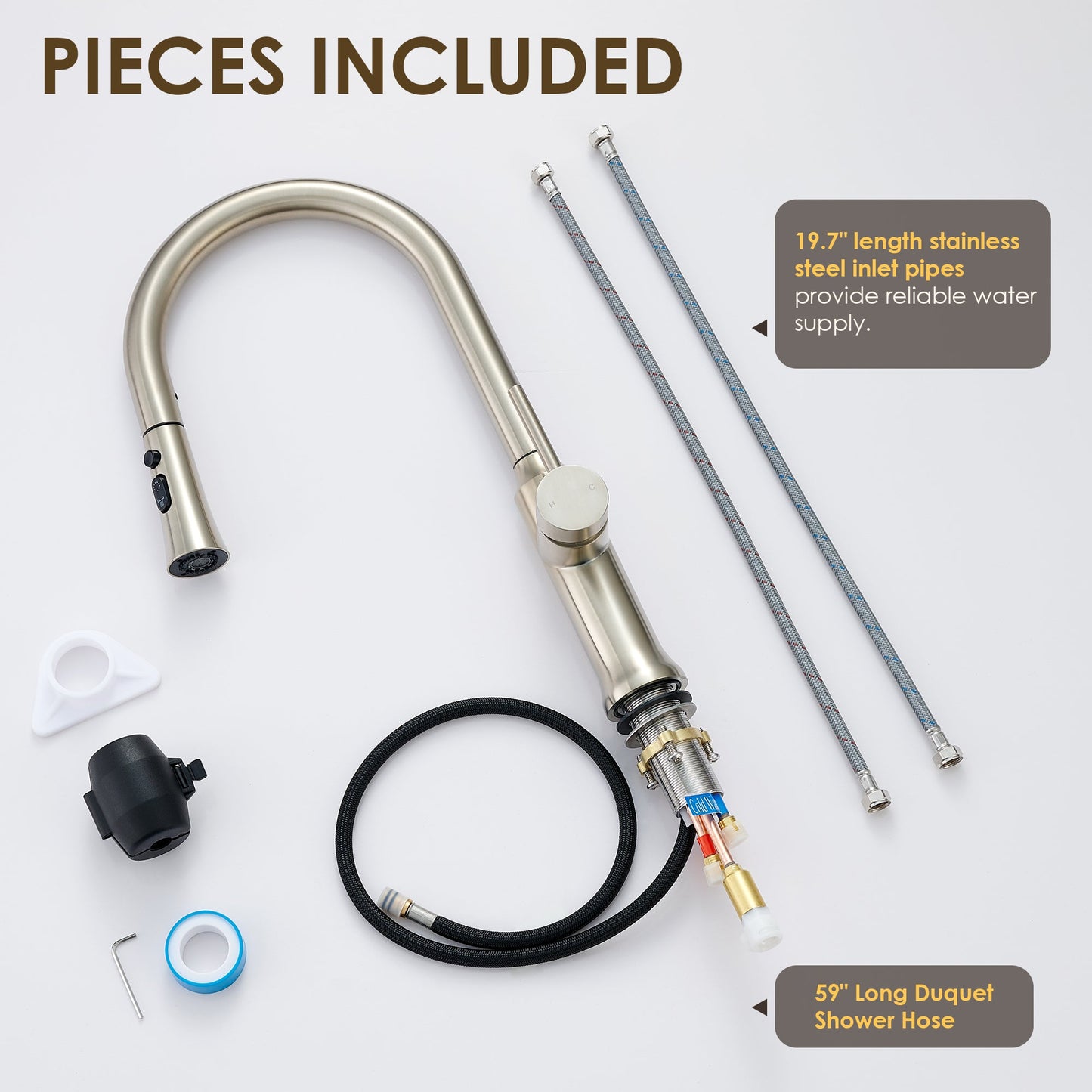 Oribe Single-Handle Kitchen Faucet with Pull Down Sprayer