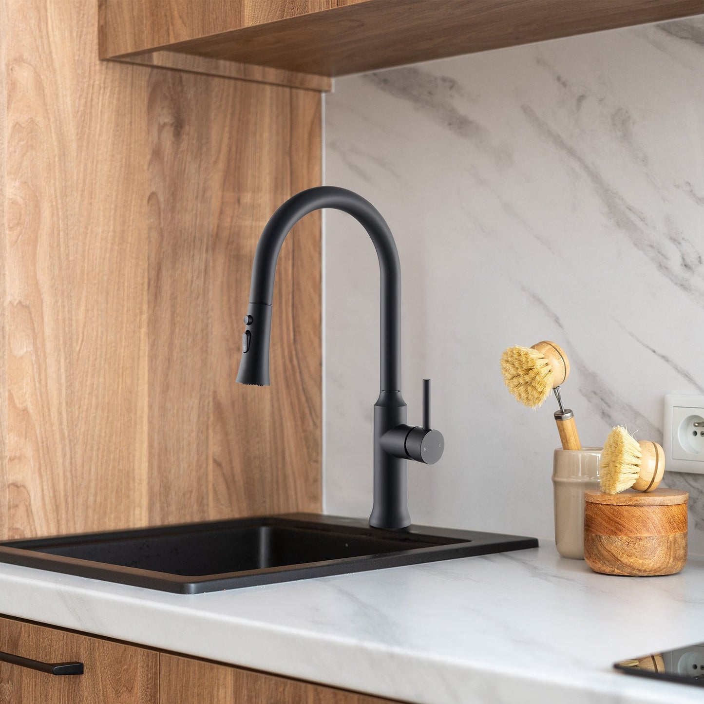 Oribe Single-Handle Kitchen Faucet with Pull Down Sprayer