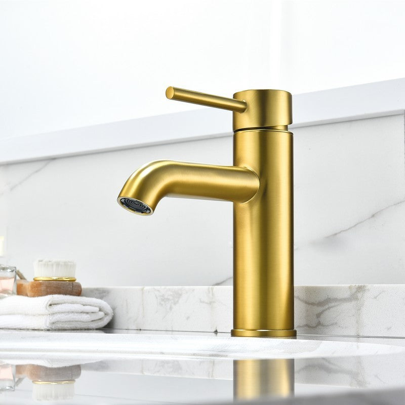 Tubize 7 5/8 Inch Single Handle Bathroom Faucet, Matte Black