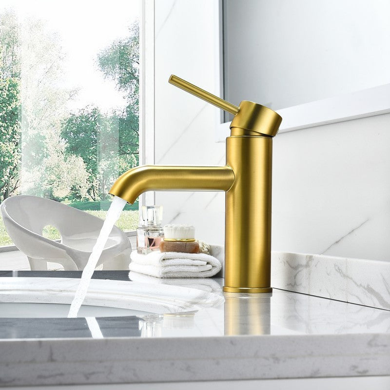 Tubize 7 5/8 Inch Single Handle Bathroom Faucet, Matte Black