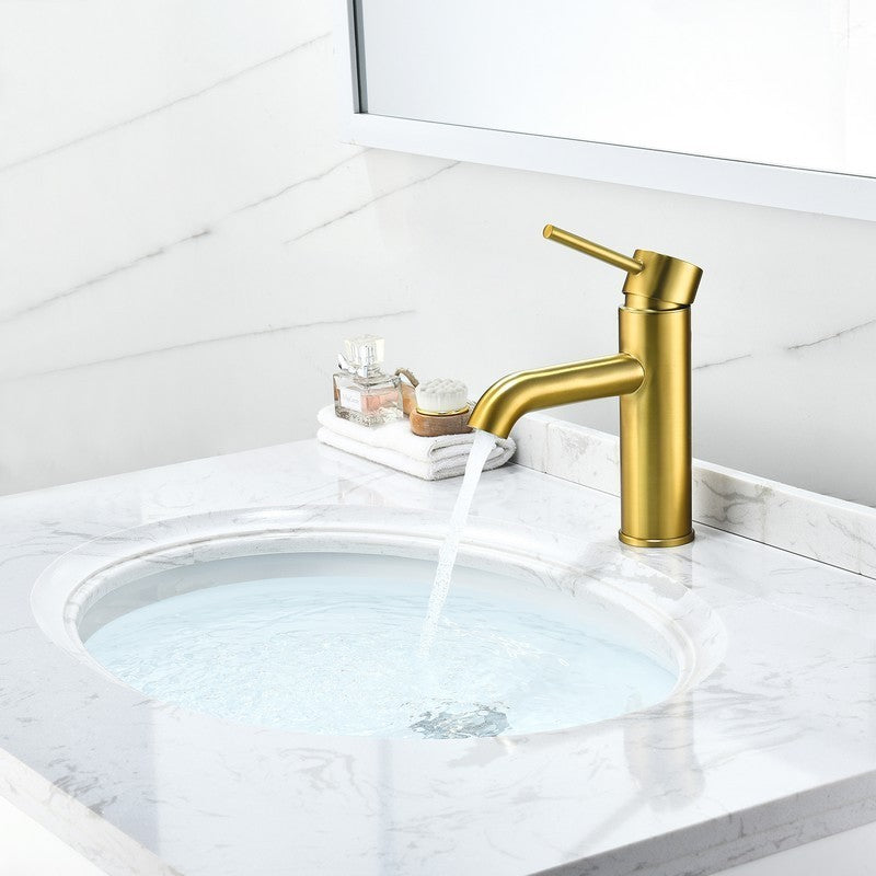 Tubize 7 5/8 Inch Single Handle Bathroom Faucet, Matte Black