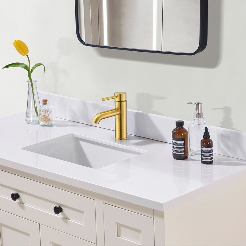 Tubize 7 5/8 Inch Single Handle Bathroom Faucet, Matte Black