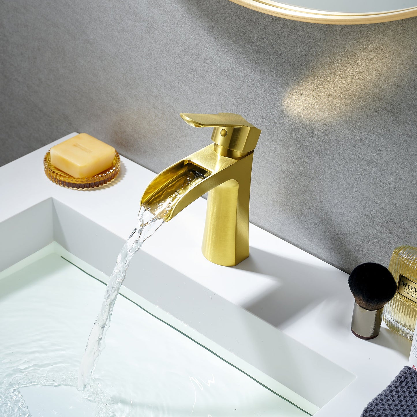 Tatcha Single Hole Single-Handle Waterfall Bathroom Faucet