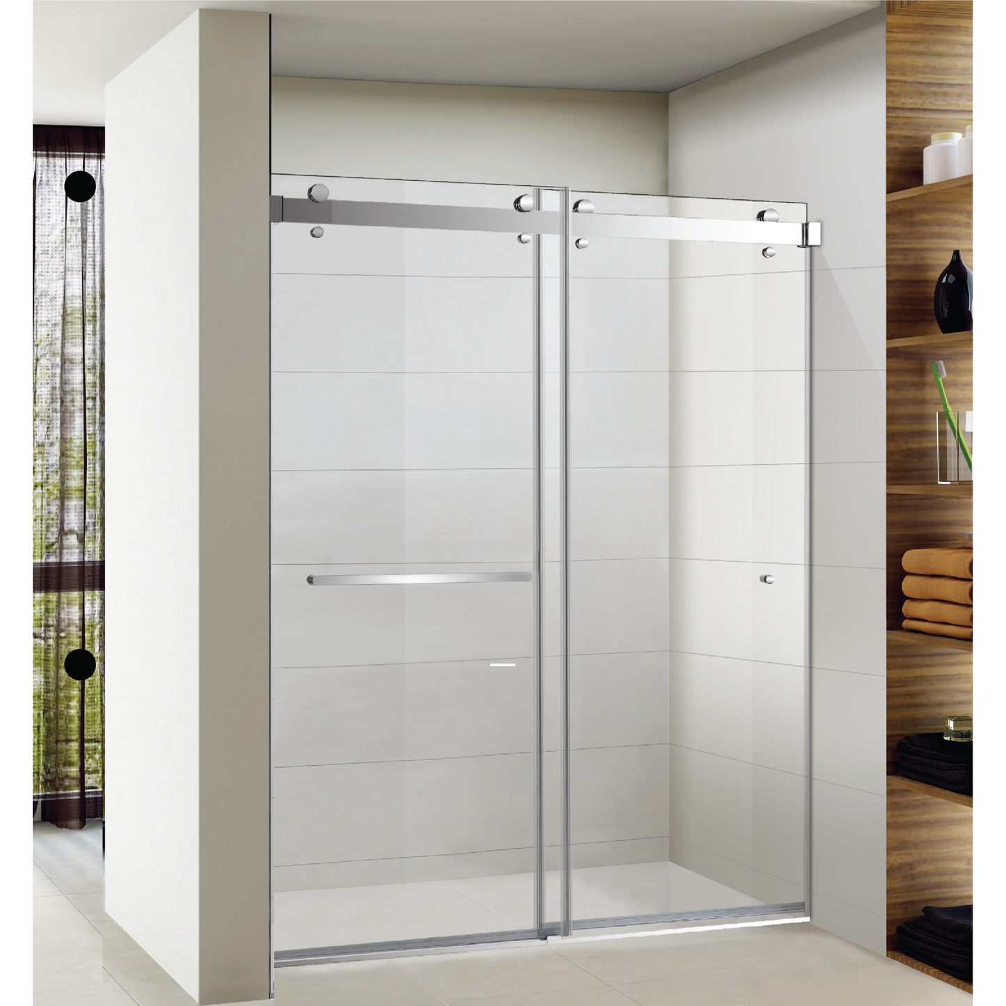 Premium Frameless Bypass Sliding Bathtub Doors