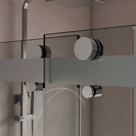 VS Series Soft Closing Frameless Bypass Silding Shower Doors