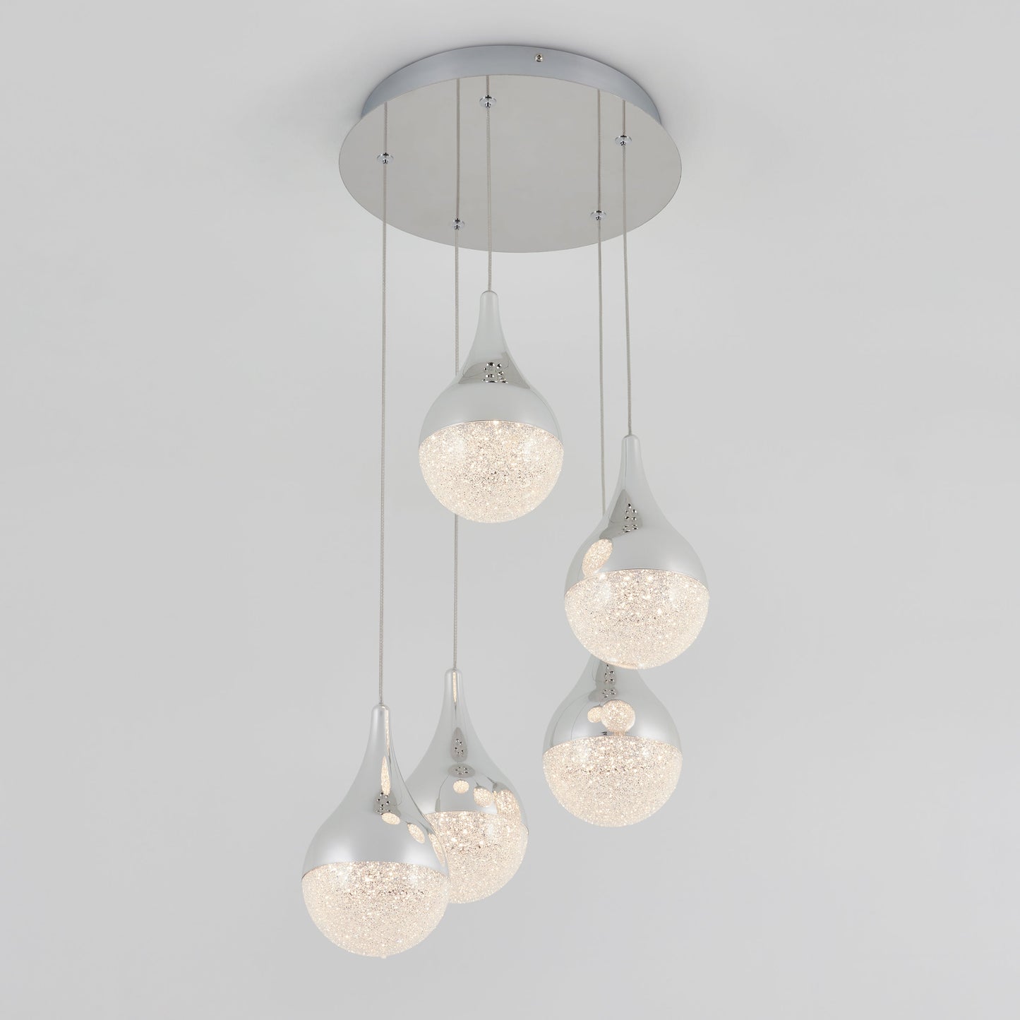 Glitzer 5-light LED pendant
