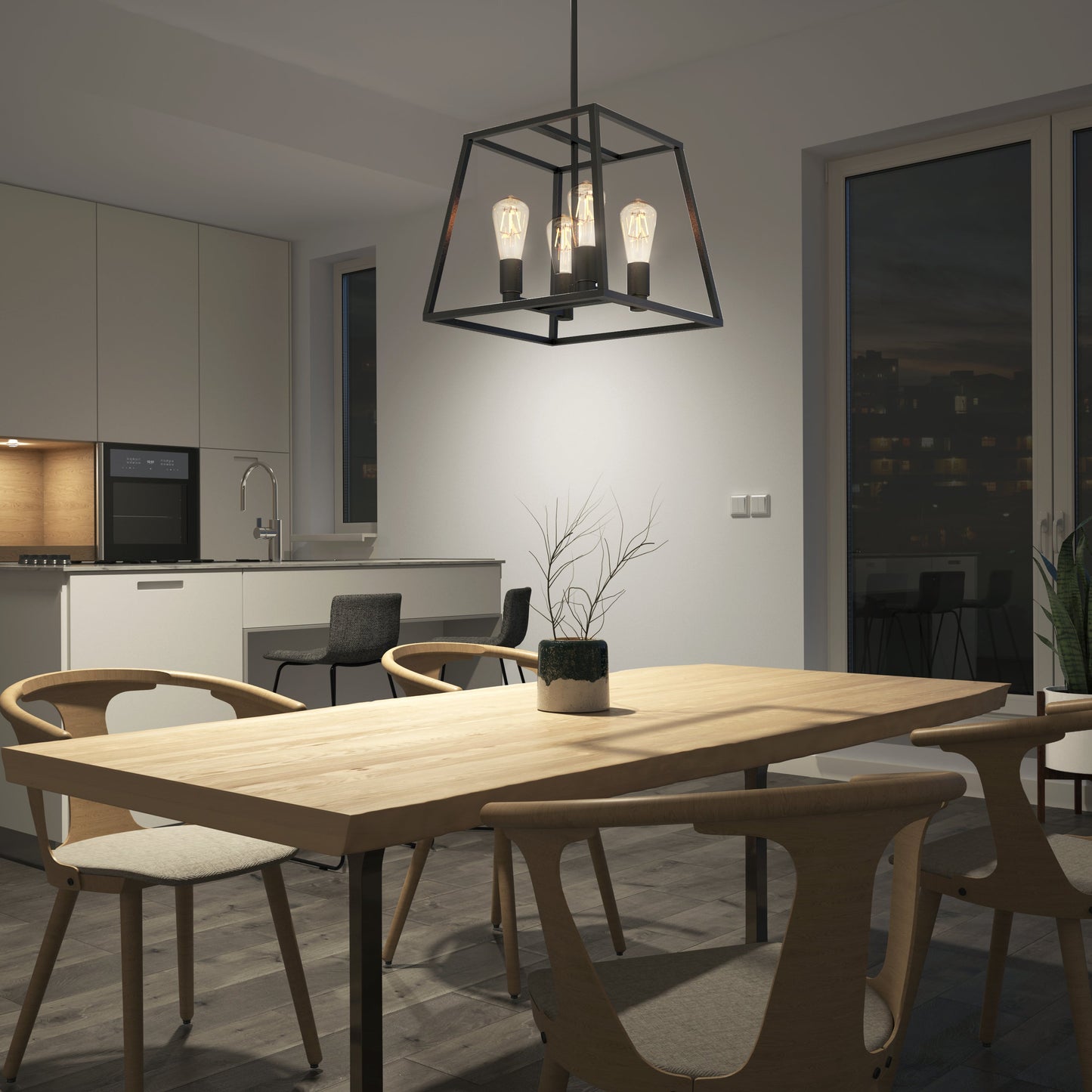 Carter Square 4-light Chandelier