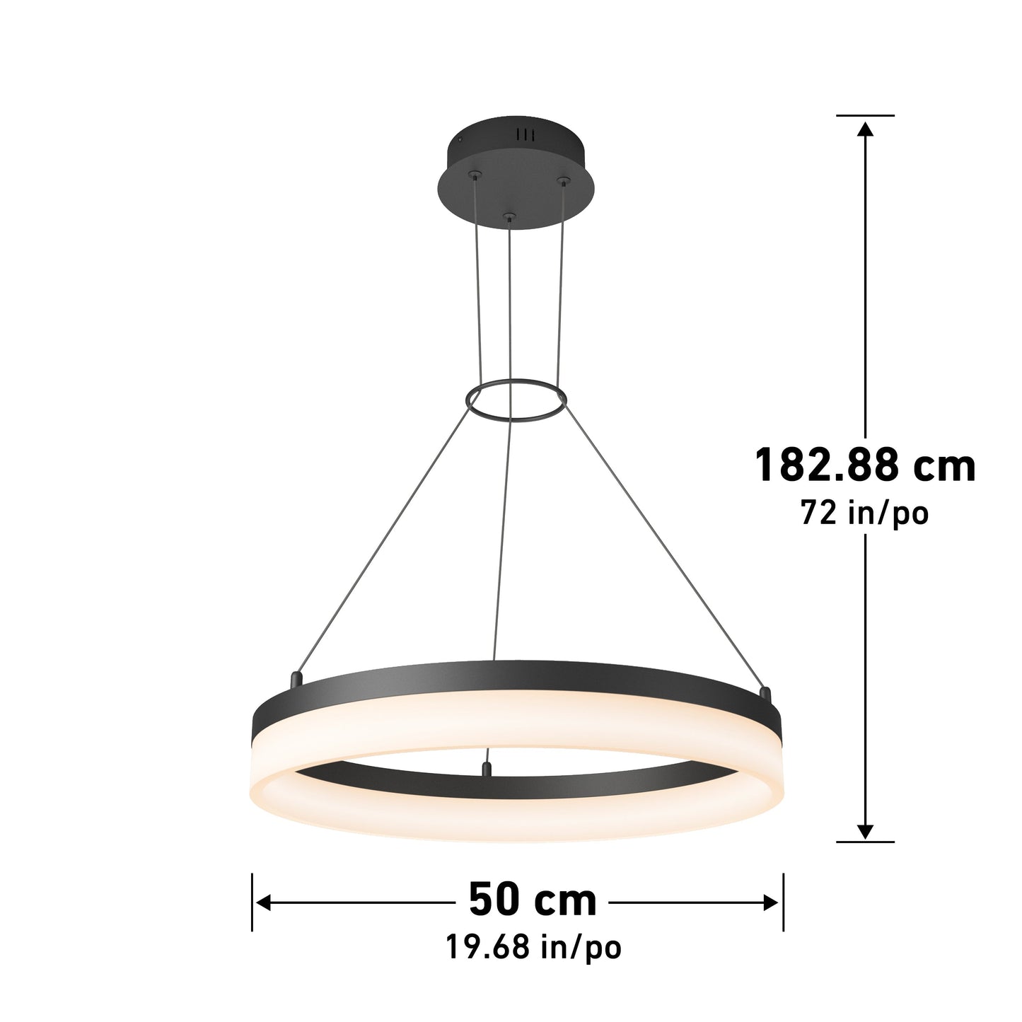 Optical LED pendant light 3 CCT