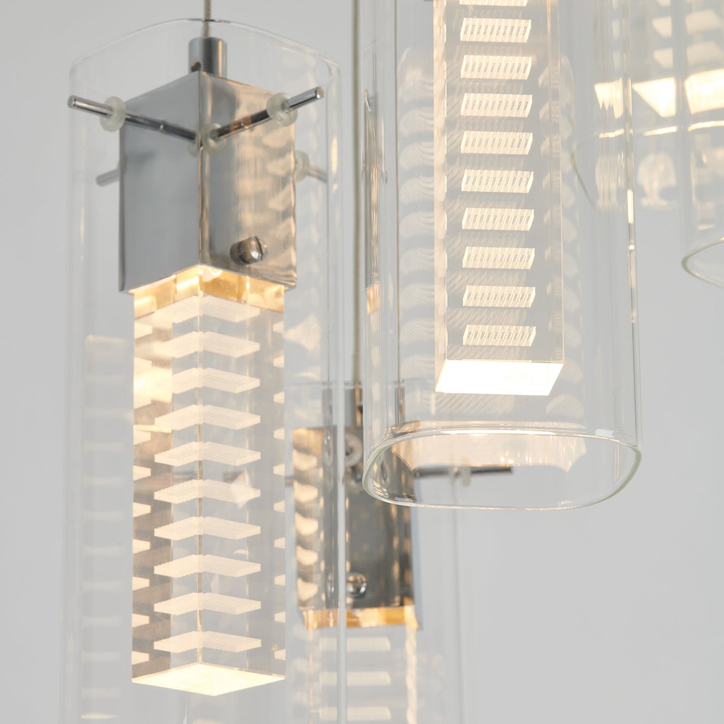 Hologram 5-light LED pendant