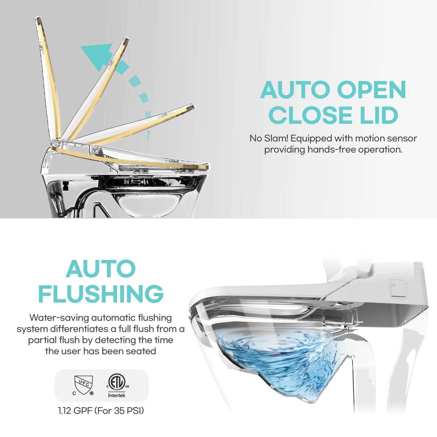 Smart Bidet Toilet with Auto Flushing TCB-9100GA