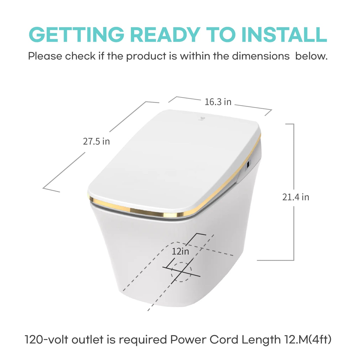Smart Bidet Toilet with Auto Flushing TCB-9100GA