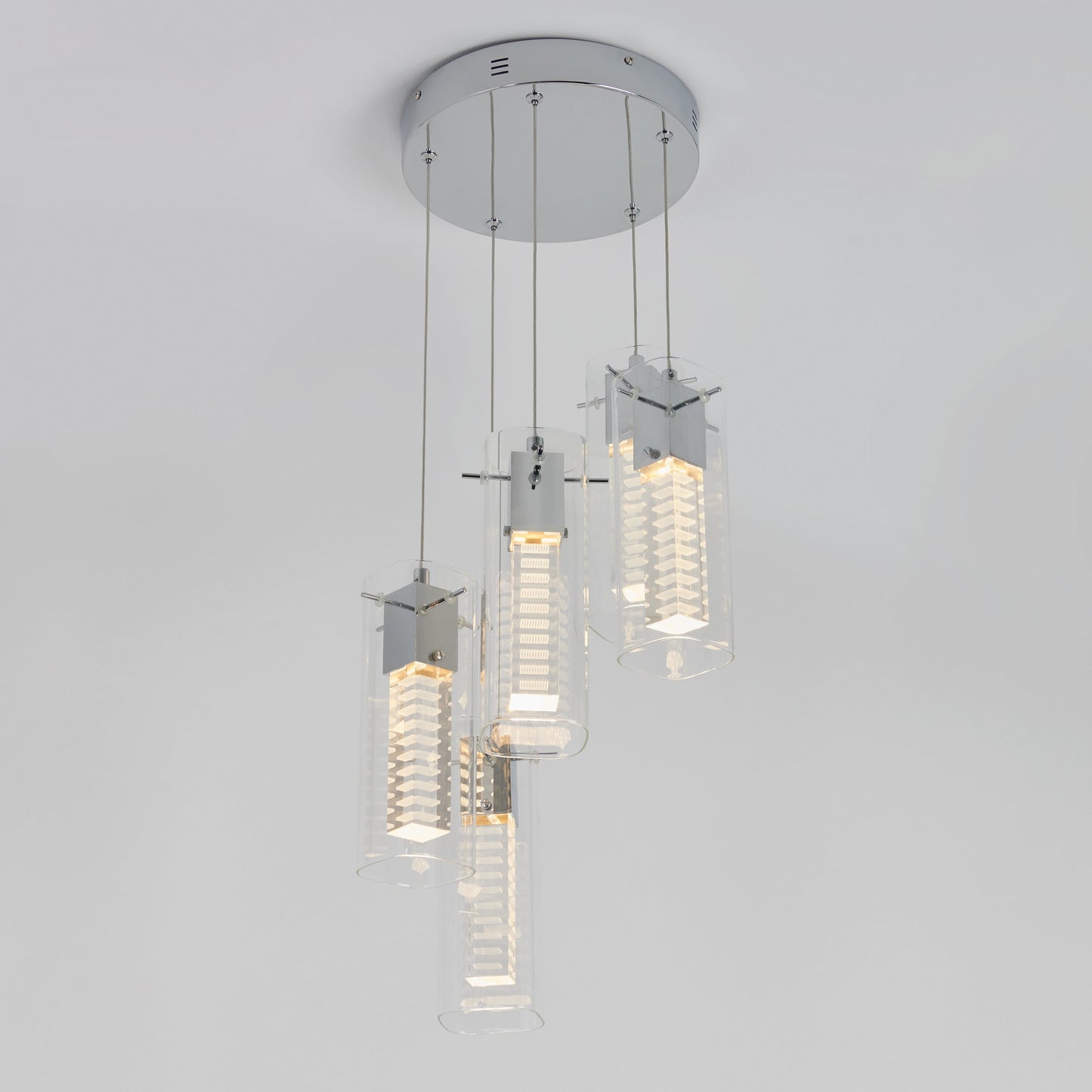 Hologram 5-light LED pendant
