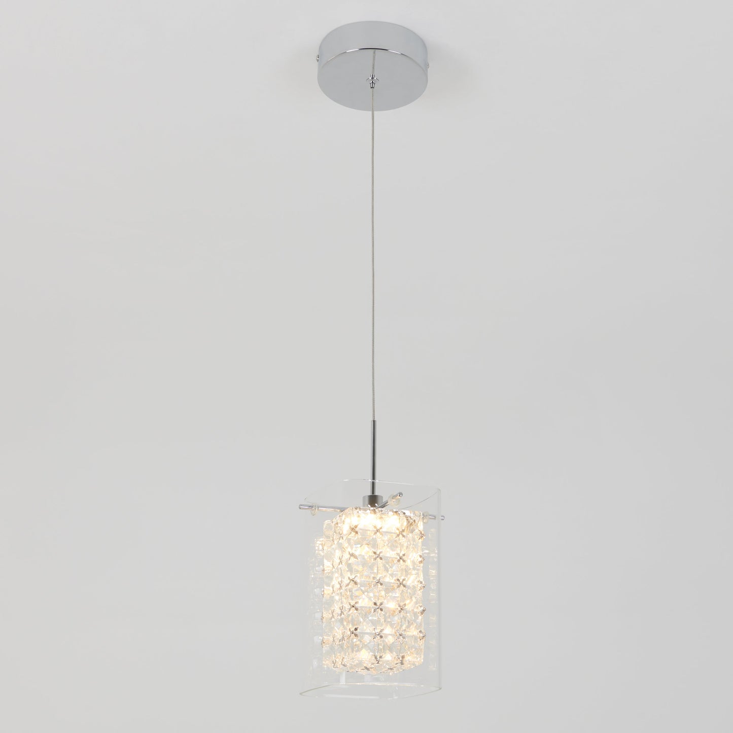 Crystal Cube 1-light LED pendant light
