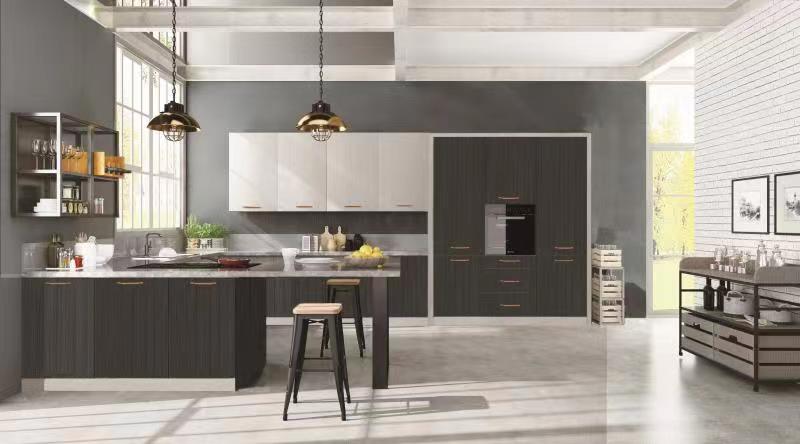 Kitchen Cabinet 4 Fusion Black Walnut cabinet door Impress Cabinetry