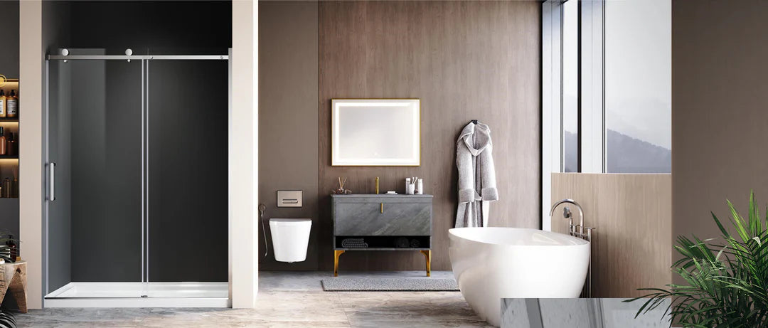 EV Series Frameless Hinged Swinging Shower Doors