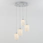 Crystal Cube 4-light LED pendant light