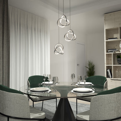 Zephyr 3-light LED pendant