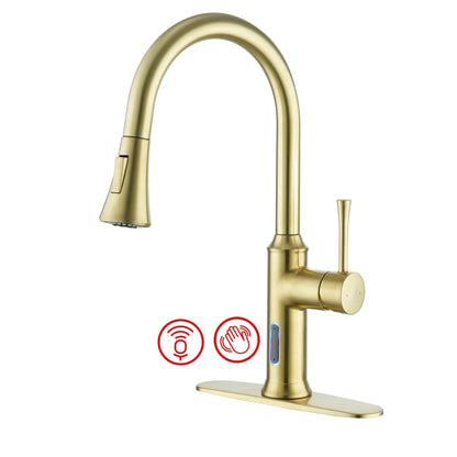 Smart Voice-Controlled Kitchen Faucet with Pull Down Sprayer and Touchless Technology