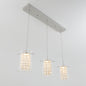 Crystal Cube 3-light LED pendant light