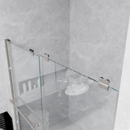 Semi-frameless Bypass Sliding Shower Doors