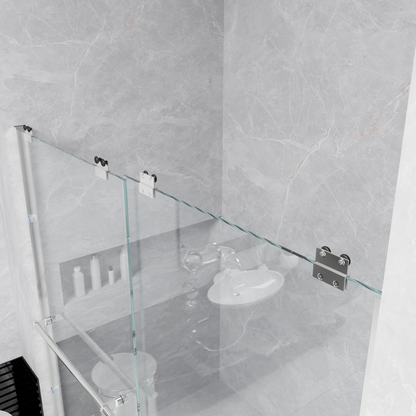 Semi-frameless Bypass Sliding Shower Doors