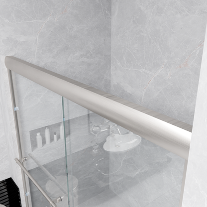 Semi-frameless Bypass Sliding Shower Doors