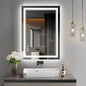 W20 x H28" Square LED Bathroom Mirror Anti-fog 3 Color,Silver