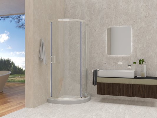 Semi-frameless Round Corner Sliding Shower Enclosures