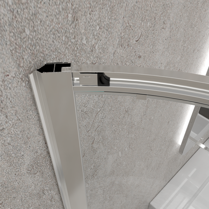 Semi-frameless Round Corner Sliding Shower Enclosures