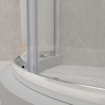 Semi-frameless Round Corner Sliding Shower Enclosures