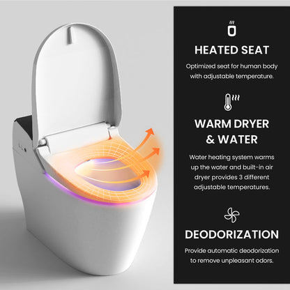 Smart Bidet Toilet with Auto Flushing TCB-8100B - White
