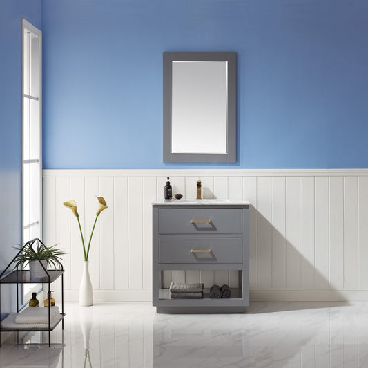 Remi 30" Single Bathroom Vanity Set with Marble Countertop