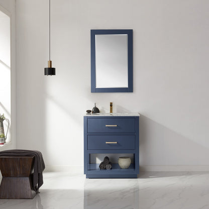 Remi 30" Single Bathroom Vanity Set with Marble Countertop