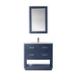 Remi 36" Single Bathroom Vanity Set in Marble Countertop