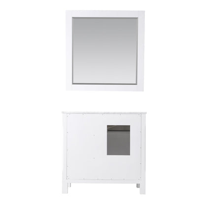 Maribella 36" Single Bathroom Vanity Set with Carrara White Marble Countertop