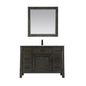Maribella 48" Single Bathroom Vanity Set in Carrara White Marble Countertop with Mirror