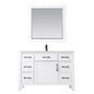 Maribella 48" Single Bathroom Vanity Set in Carrara White Marble Countertop with Mirror
