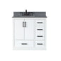 Monna 36" Single Bathroom Vanity Set with Aosta White Composite Stone Countertop
