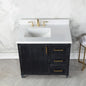 Weiser 36" Single Bathroom Vanity Set with Composite Aosta White Stone Countertop