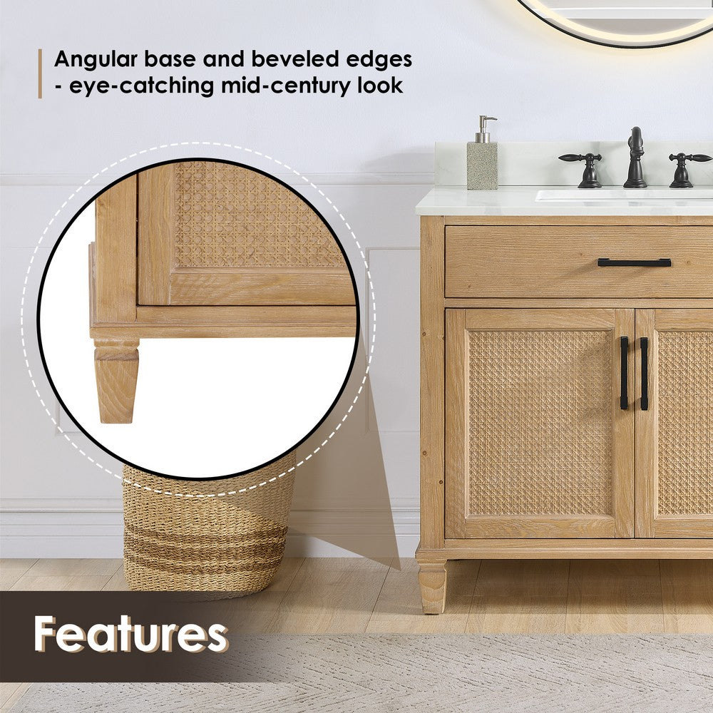560036-WF-CWQ-NM Solana 36 Inch Single Sink Bathroom Vanity