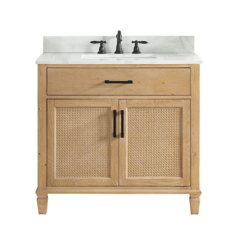 560036-WF-CWQ-NM Solana 36 Inch Single Sink Bathroom Vanity