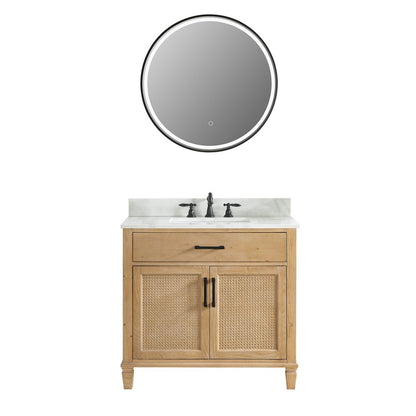 560036-WF-CWQ-NM Solana 36 Inch Single Sink Bathroom Vanity