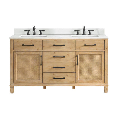 560060-WF-CWQ-NM Solana 60 Inch Double Sink Bathroom Vanity