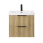 Livia 24" Wall-mounted Single Bathroom Vanity with White Artificial Drop-in Sink