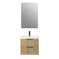 Livia 24" Wall-mounted Single Bathroom Vanity with White Artificial Drop-in Sink