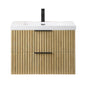 Livia 30" Wall-mounted Single Bathroom Vanity with White Artificial Drop-in Sink