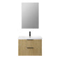 Livia 30" Wall-mounted Single Bathroom Vanity with White Artificial Drop-in Sink