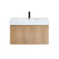 Siena 36" Wall-mounted Single Bathroom Vanity with White Artificial Drop-in Sink