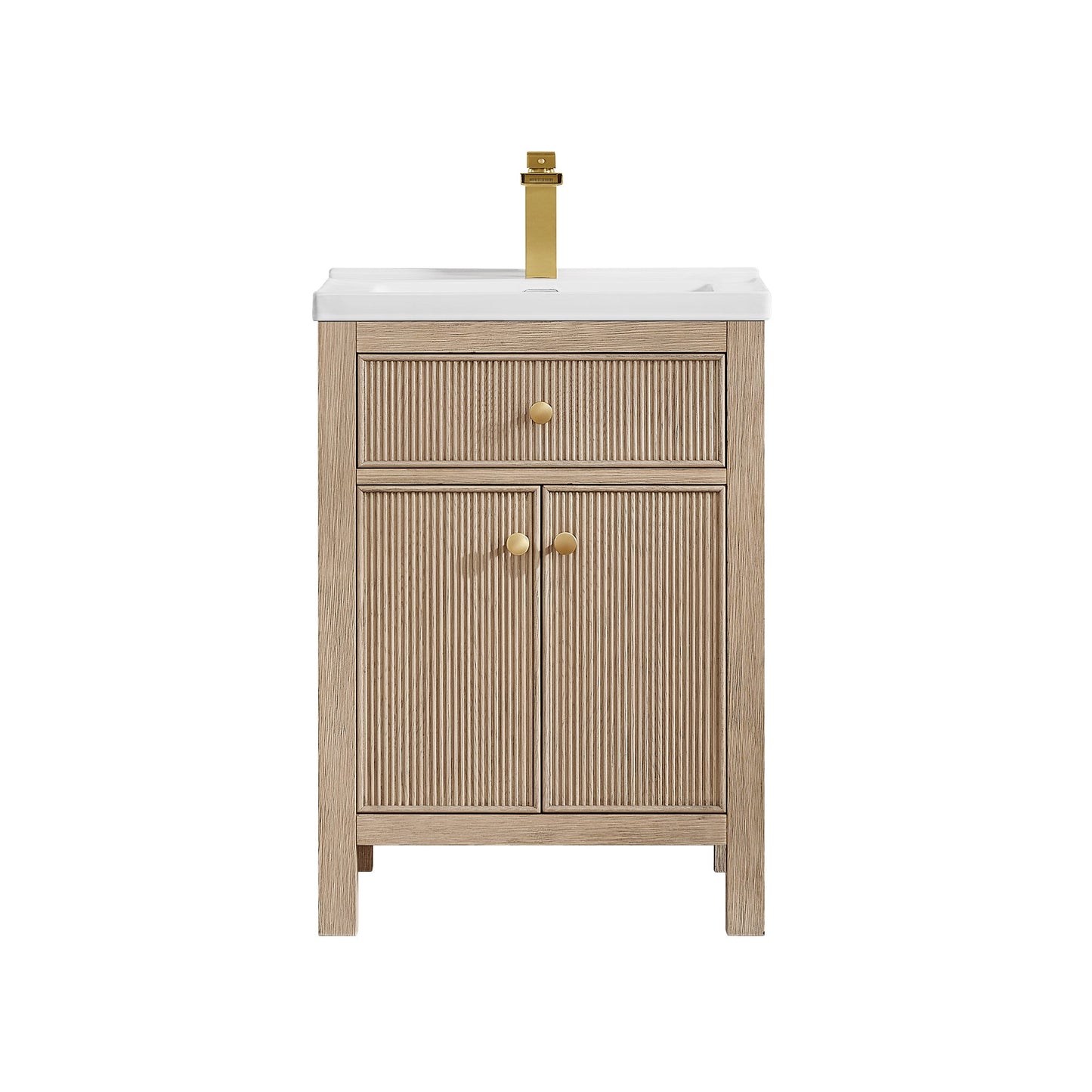 Cerrito 24" Single Bathroom Vanity with White Ceramic Integrated Sink